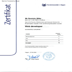 Certificate FernUniversität Hagen